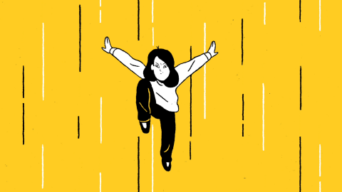Female in a martial arts fight pose