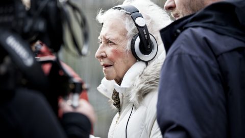 Close up of older lady participant involved in shoot